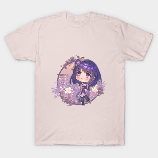 Chibi Raiden Shogun T-Shirt by K.haruart